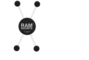 RAM® X-Grip® Large Phone Mount with Composite Double Socket Arm